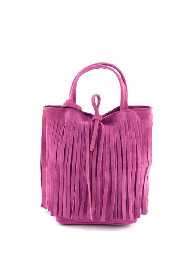 JZMK suède leren tas Austin - Fuchsia