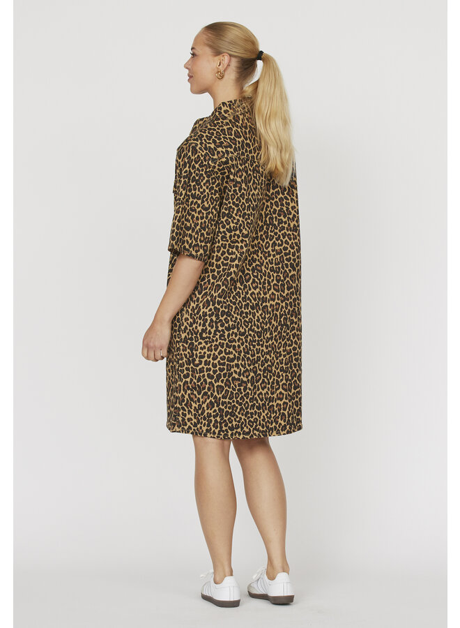 Sisters Point - Spijkerjurk OSA -  leopard print