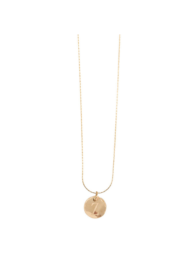 Gepersonaliseerde Initiaal Ketting - Fijne visgraat ketting van 14K Goud Plating