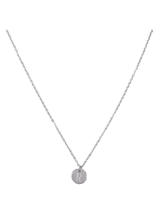 Jozemiek Personalized Initial Necklace - Fine Link stainless steel - silver