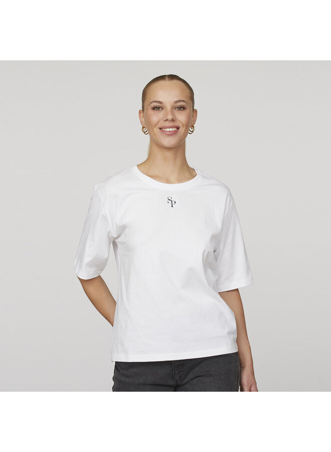 Sisters Point - T-Shirt Heda mit Logo - Weiß