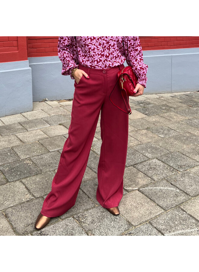 Pants Solange - Wine Red *PRE -ORDER*