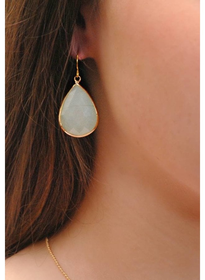 Teardrop earring Large - Mint