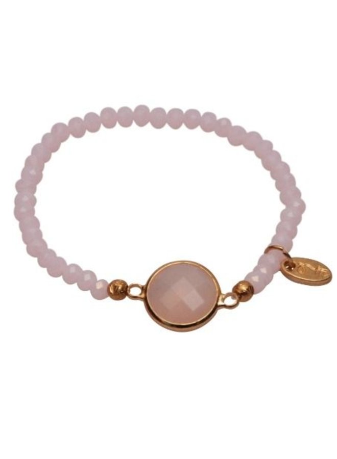 Jozemiek Embrace Cristal stone armband - Pink