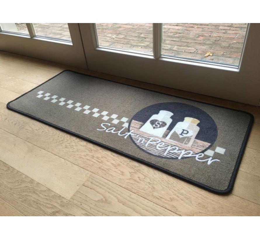 Tapis de cuisine brun, Salt&Pepper