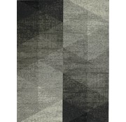 Modern tapijt met geometrische print, zilver