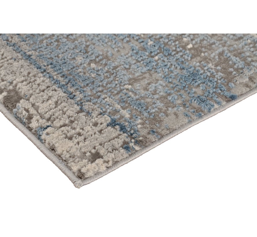 Modern tapijt in blauw en grijs