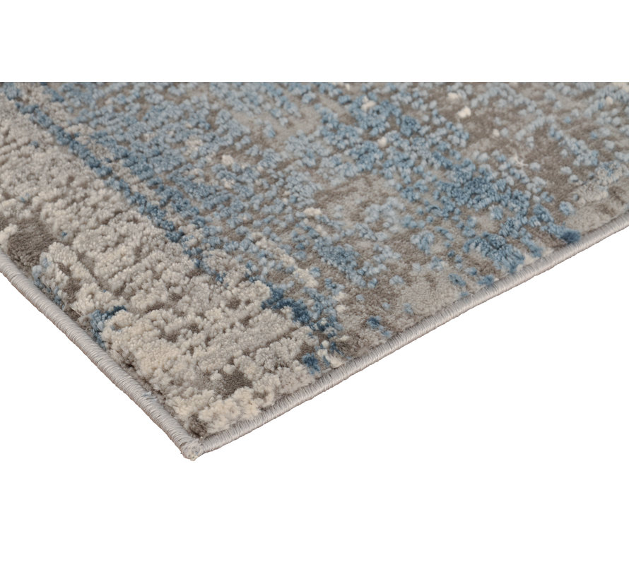 Tapis moderne bleu et gris | Onlinemattenshop