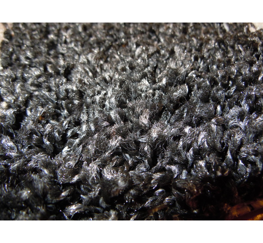 Hoogpolig tapijt zwart 30 mm