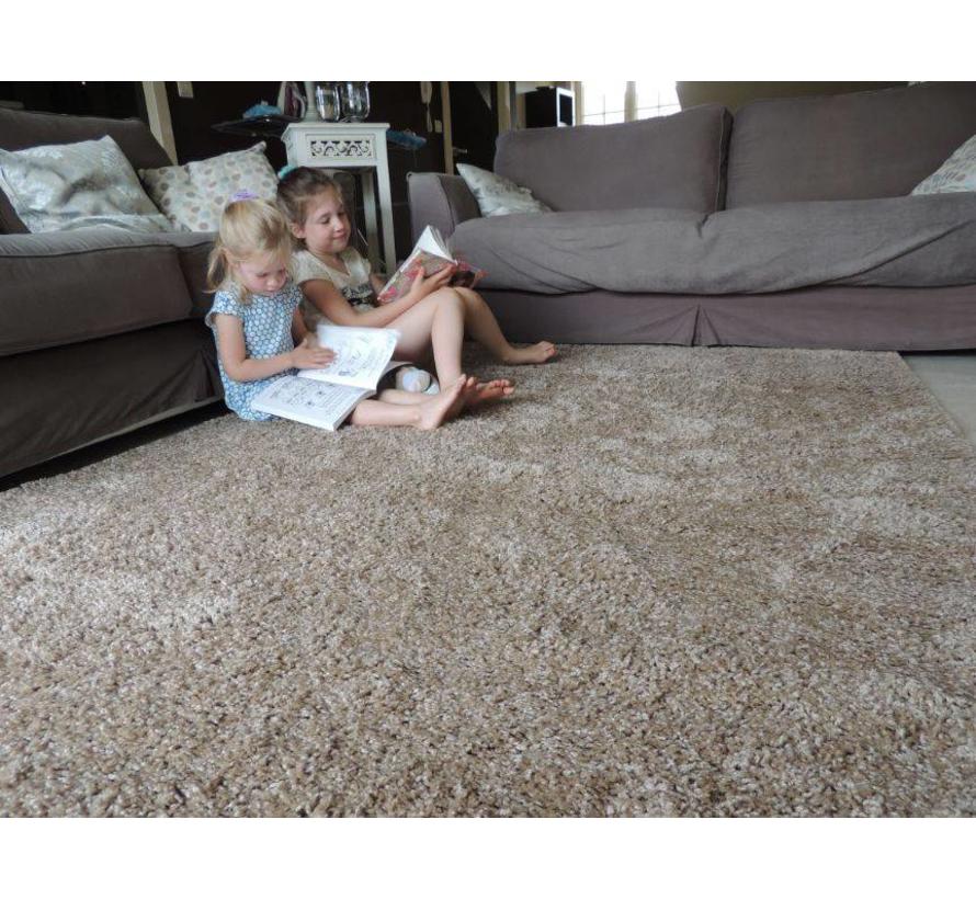 Hoogpolig tapijt beige 30 mm