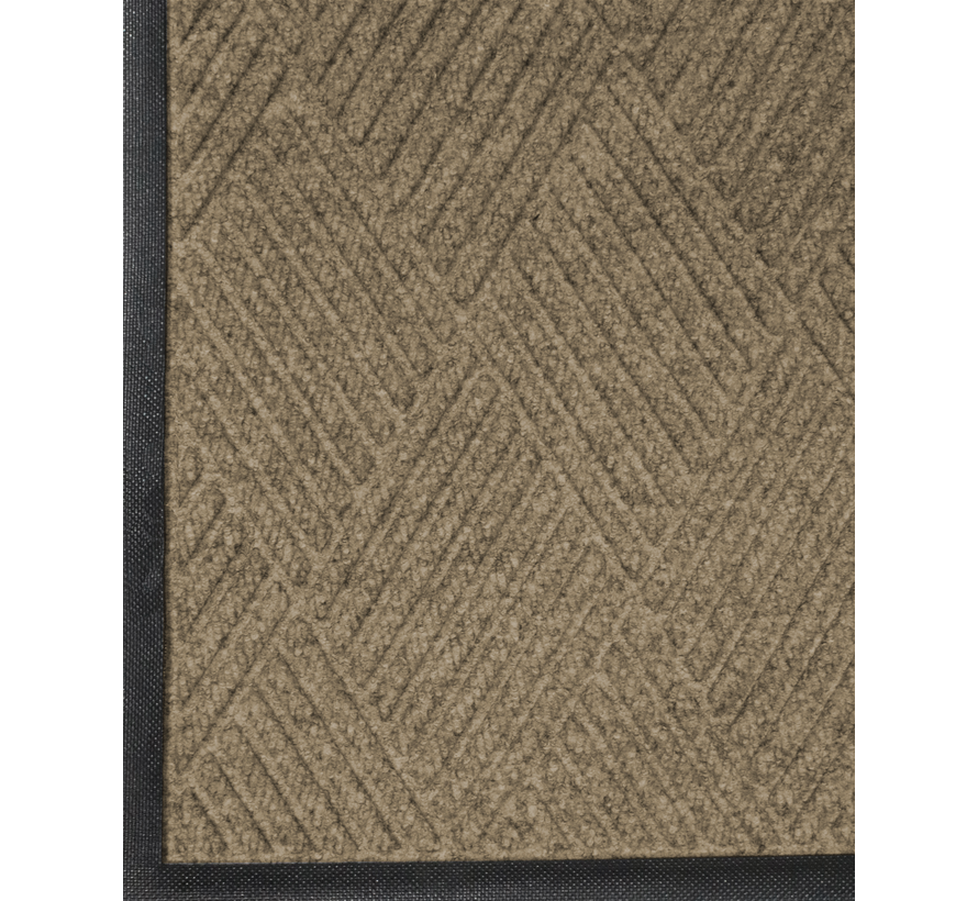 Tapis  professionnel grattant et absorbant en motif de carreaux, pour l'intérieur,  brun