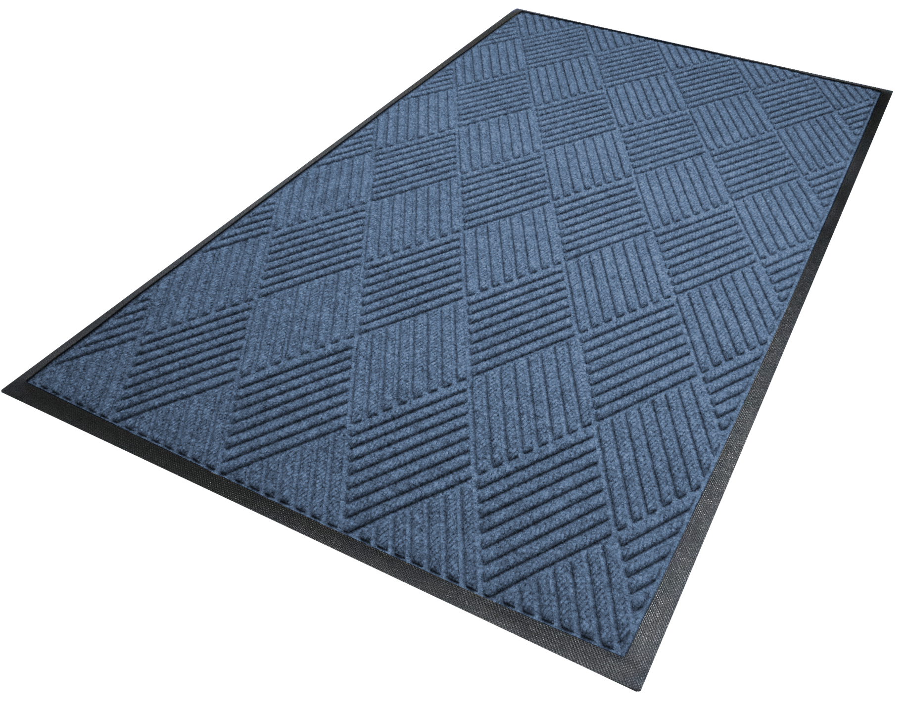 worst Onzuiver Edele Professionele schrapende en absorberende mat met diamant patroon voor  binnen, blauw | Onlinemattenshop