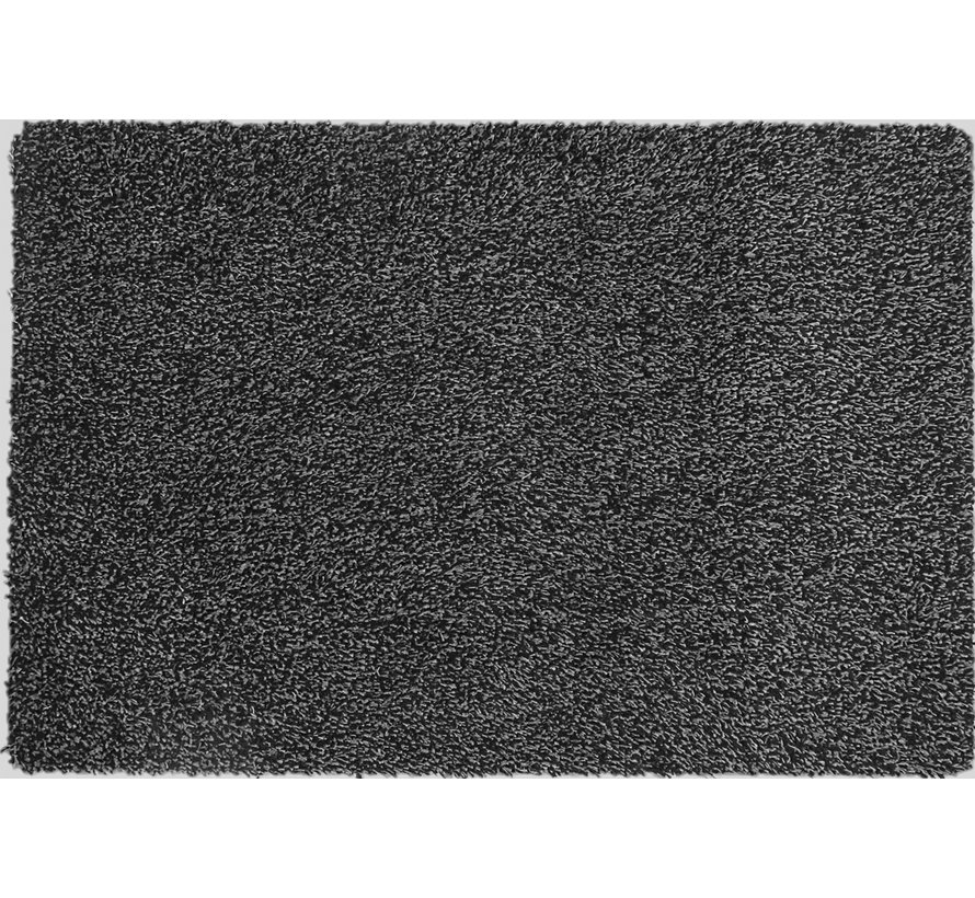 Tapis d'entrée écologique noir en coton sur mesure, 78cm