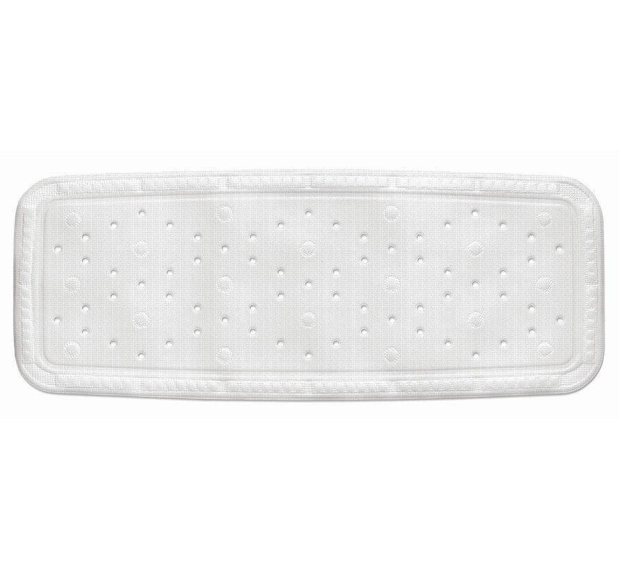 Tapis de bain antidérapant en pvc, blanc