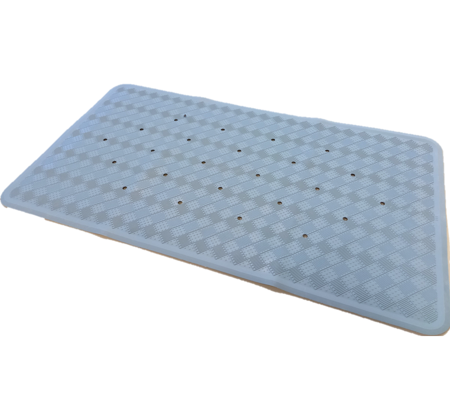 Tapis de bain antidérapant en caoutchouc, bleu