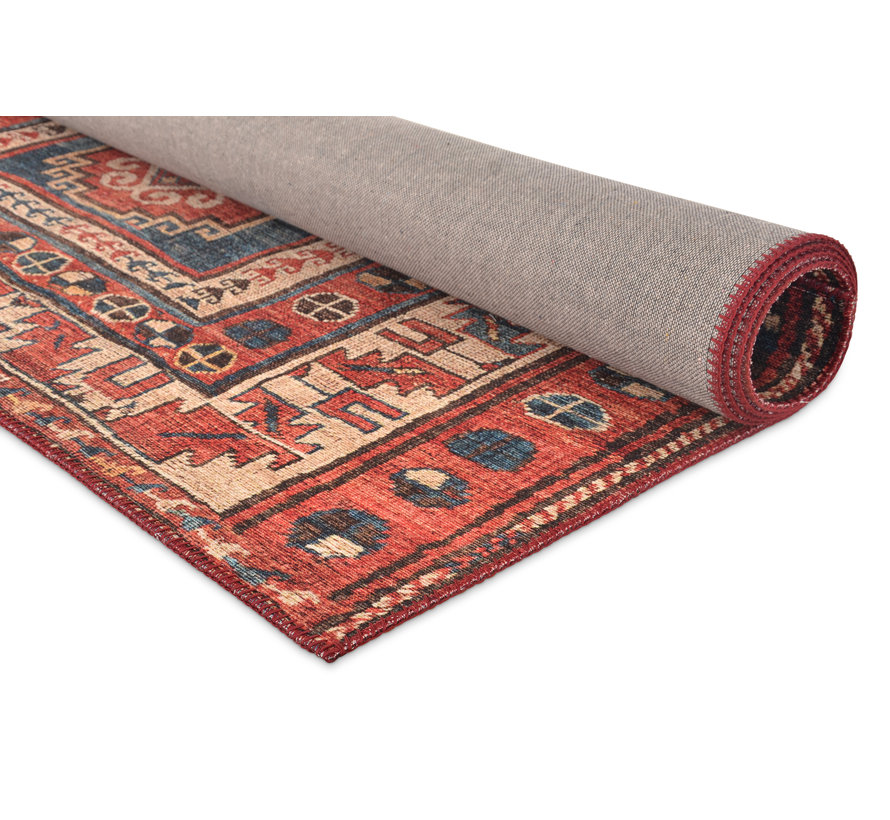 Vintage tapijt, etnisch dessin, bedrukt