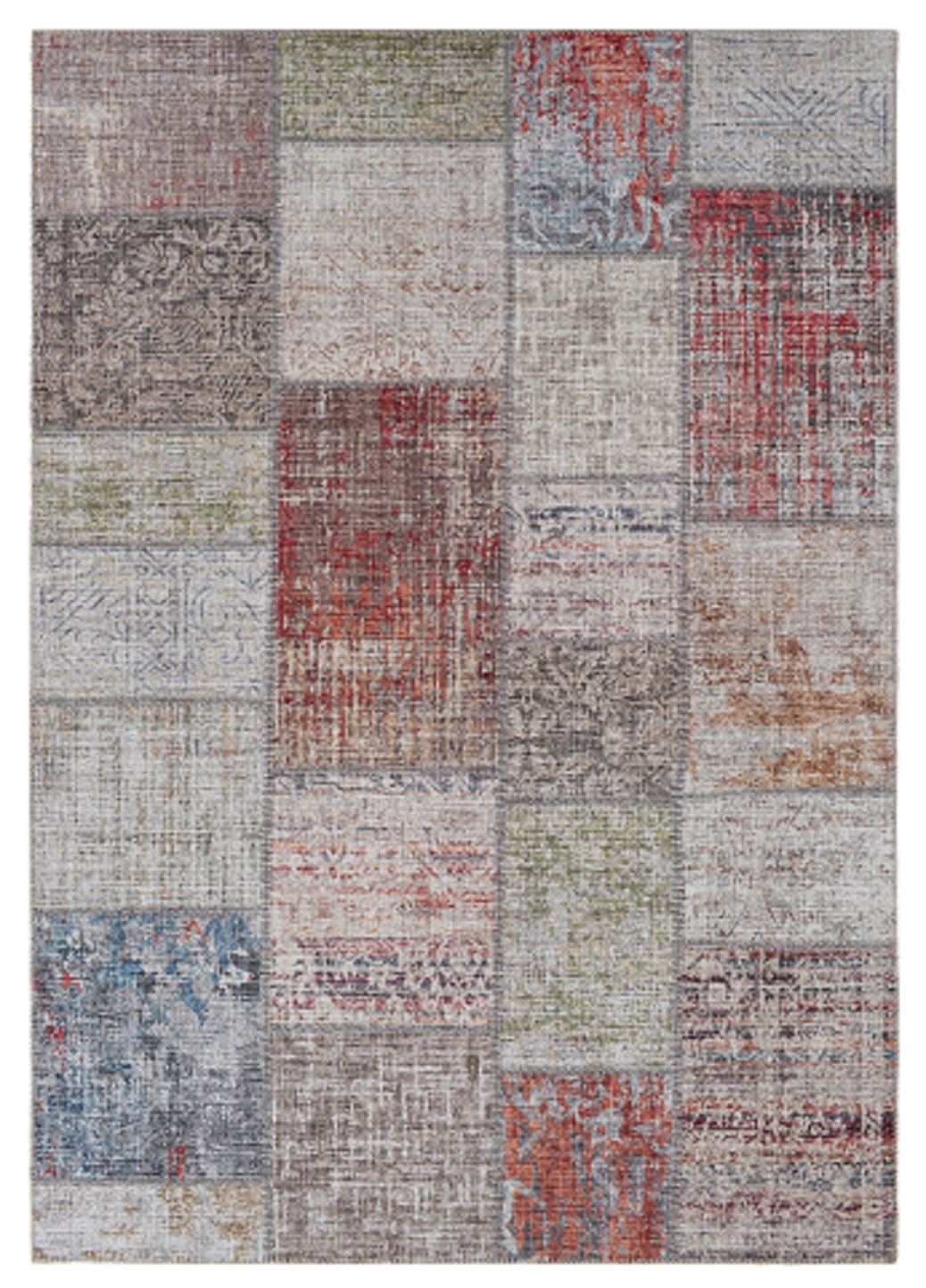 Vluchtig sarcoom Collega Vintage tapijt bedrukt met patchwork | Onlinemattenshop