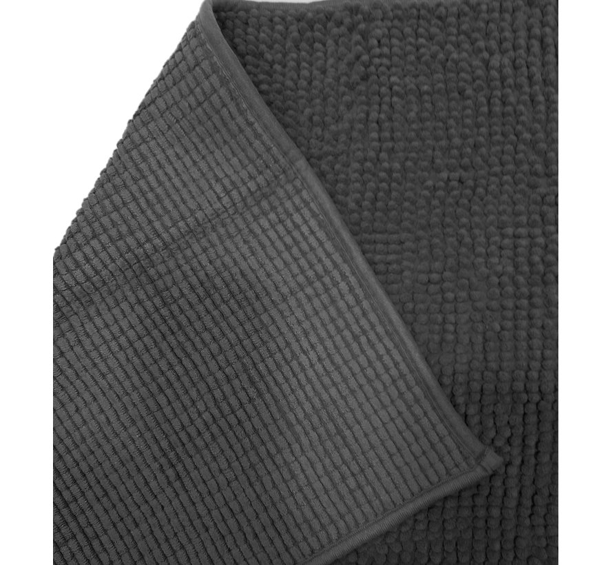 Tapis de bain antidérapant, gris foncé