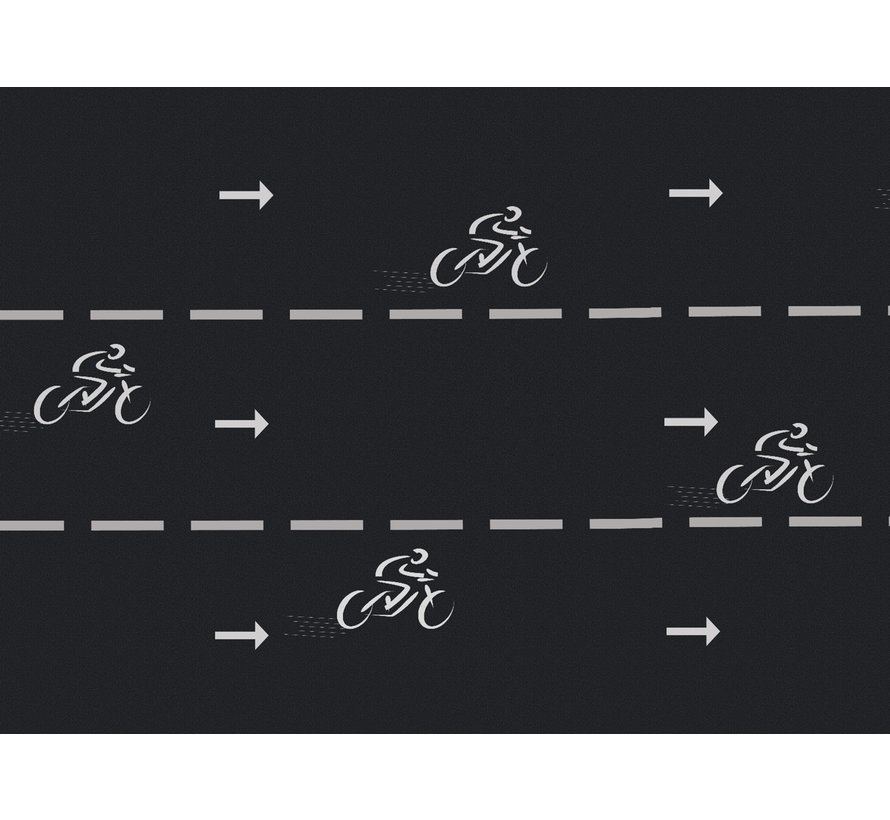 Fietsmat, bedrukt