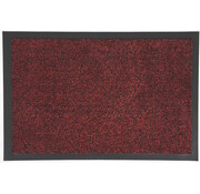 Tapis d'entrée absorbant microfbre rouge