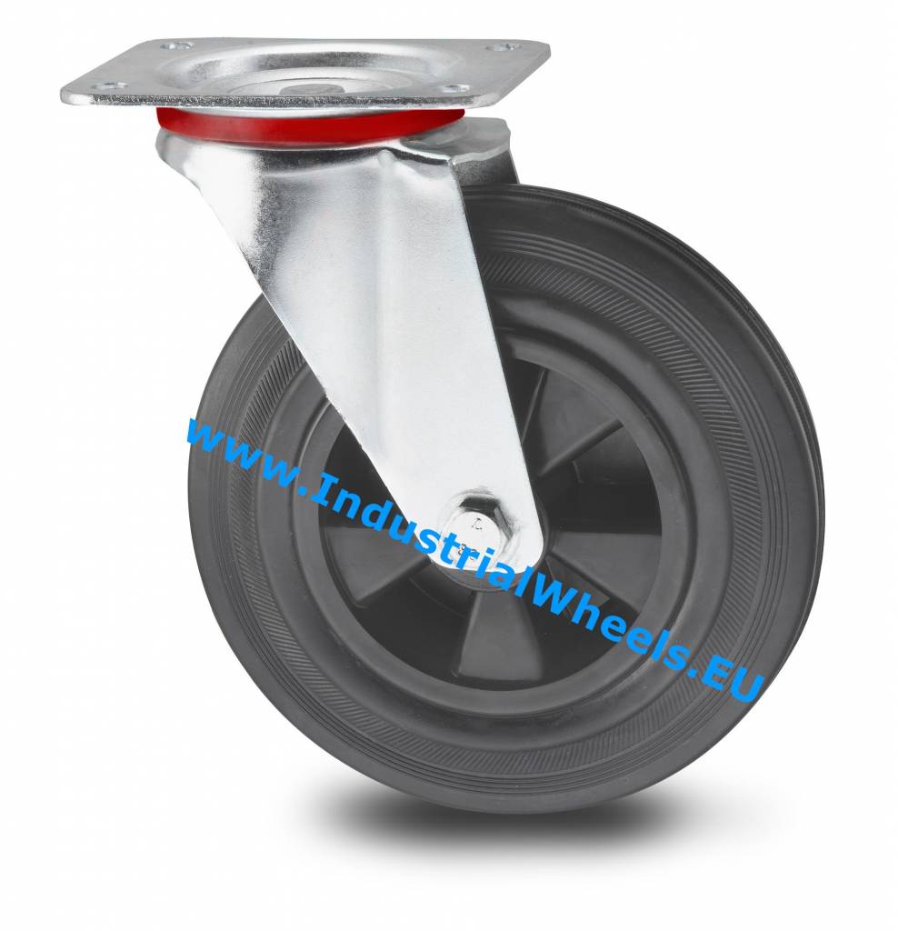 Ruedas giratorias pequeñas de 1 pulgada, ruedas rígidas no giratorias con  placa superior de metal, ruedas de plástico duro para muebles (paquete de