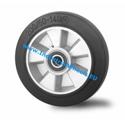 hjul, Ø 200 mm, elastiskt gummidäck, 400KG