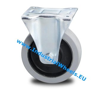 Roulette fixe, Ø 125mm, élastique, 200KG