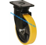 Swivel caster, Ø 250mm, Vulcanized Polyurethane tread, 1400KG