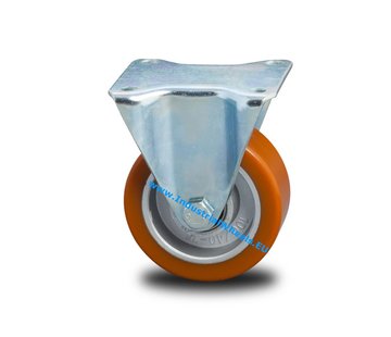 Roulette fixe, Ø 100mm, Polyurethane vulcanisé bandage, 200KG