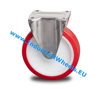 Bockrolle, Ø 125mm, gespritztem Polyurethan, 300KG