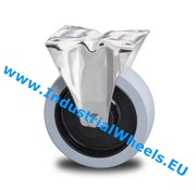 Rueda fija, Ø 100mm, goma vulcanizada elástica, 150KG