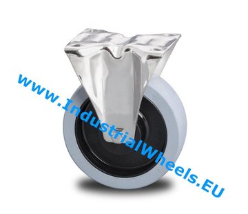 Rueda fija, Ø 100mm, goma vulcanizada elástica, 150KG