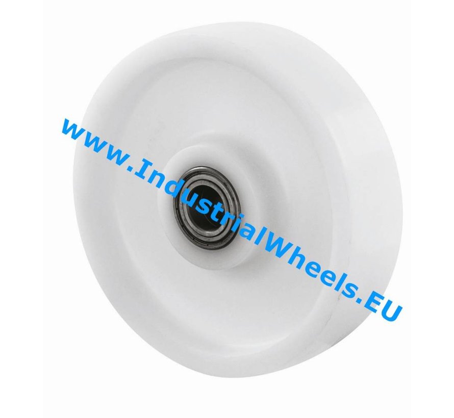 Transporthjul tillverkat av helt polyamidhjul, precisionskullager, hjul-Ø 100 mm, 500 kg