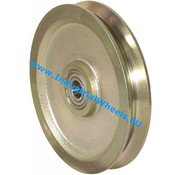 V-Shape Groove Wheel, Ø 120mm, Massivt stål, 600KG