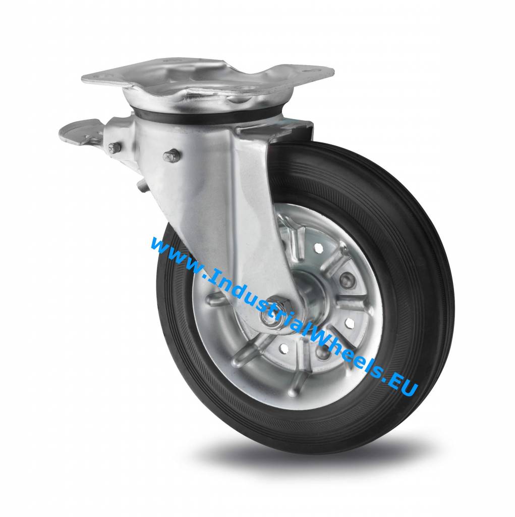 ybaymy 4 ruote girevoli a 360°, con freno, diametro di 200 mm, ruote di  trasporto