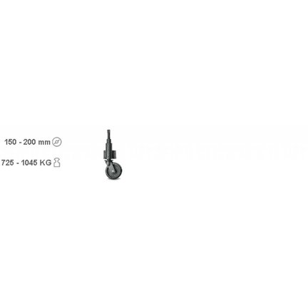 Jacking Castors With Elastic Rubber, Polyurethane or Cast Iron Wheels