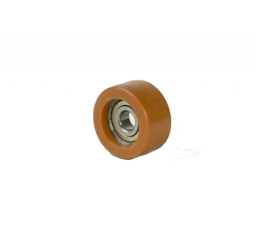 Printhopan rolos orientadores superfície de rodagem  Vulkopan núcleo da roda de aço, rolamento rígido de esferas, Roda-Ø 70mm, 140KG