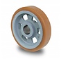 Roulettes fortes charges Roulettes de manutention Vulkollan® Covestro roues bandage de roulement Corps de roue fonte, alésage H7, Roue-Ø 65mm, 80KG