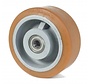 heavy duty Vulkollan® Covestro tread cast iron, precision ball bearing, Wheel-Ø 350mm, 180KG