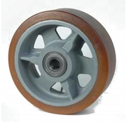 poliuretano Vulkollan® fascia centro della ruota in ghisa, Ø 300x100mm, 2400KG