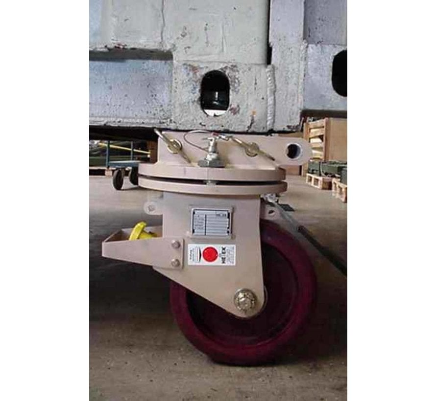 Set of 4 swivel corner towcastors for moving ISO freight containers 10.000 KG