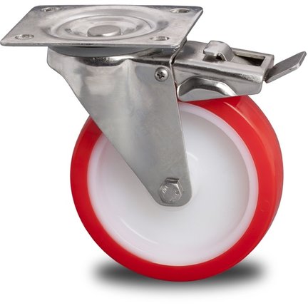 VidaXL 24 Ruote Girevoli Con Staffa - 50 Mm In Gomma TPR E Ferro Zincato, Carico Max 35 Kg Cad., Per Mobili E Carrelli
