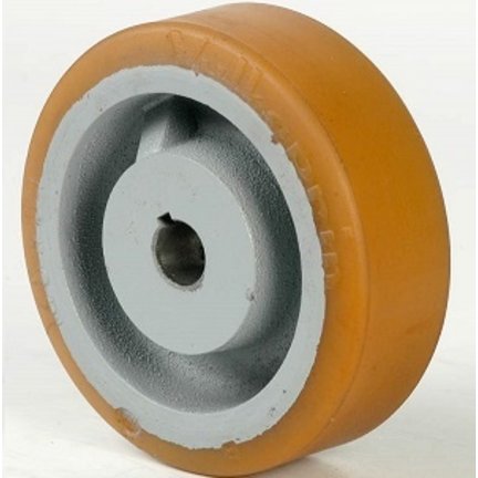 Roulette fixe charge lourde roue en polyuréthane orange 160mm 700kg