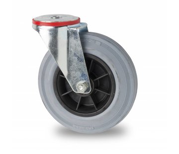 supporto rotante, Ø 160mm, gomma grigia, 180KG