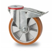 swivel castor with brake, Ø 160mm, vulcanized polyurethane tread, 300KG