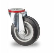 swivel castor, Ø 125mm, elastic-tyre, 200KG