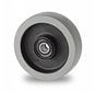 industrial wheel from elastic-tyre non-marking, precision ball bearing stainless steel, Wheel-Ø 100mm, 180KG