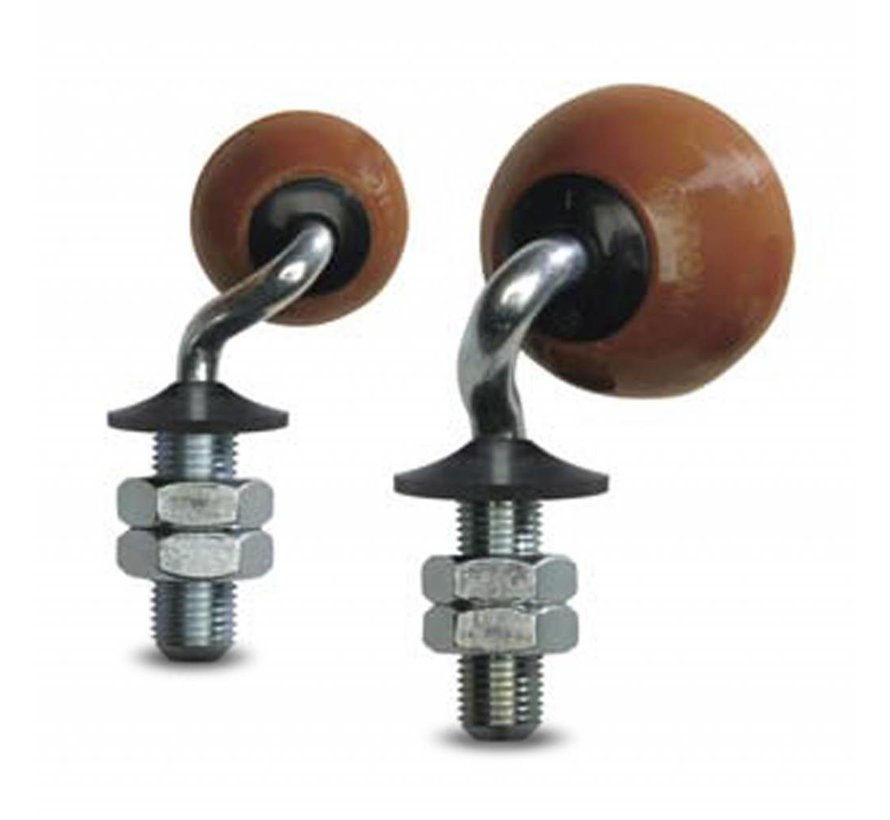 Glass table castor wheels, ball castors swivel castor from , solid plug fitting, Vulkopan, plain bearing, Wheel-Ø 35mm, 12KG