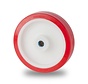 stainless steel wheel from injected polyurethane, roller bearing stainless steel, Wheel-Ø 100mm, 300KG