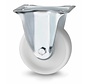 industrial fixed castor from pressed steel, plate fitting, fully nylon (PA6) wheel, roller bearing, Wheel-Ø 125mm, 250KG